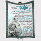 Wolf To My Wife I Love You I Could Live With You Flannel Blanket For Cozy Bedroom Sofa Decor