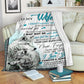 Wolf To My Wife I Love You I Could Live With You Flannel Blanket For Cozy Bedroom Sofa Decor