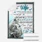 Wolf To My Wife I Love You I Could Live With You Flannel Blanket For Cozy Bedroom Sofa Decor