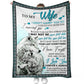 Wolf To My Wife I Love You I Could Live With You Flannel Blanket For Cozy Bedroom Sofa Decor