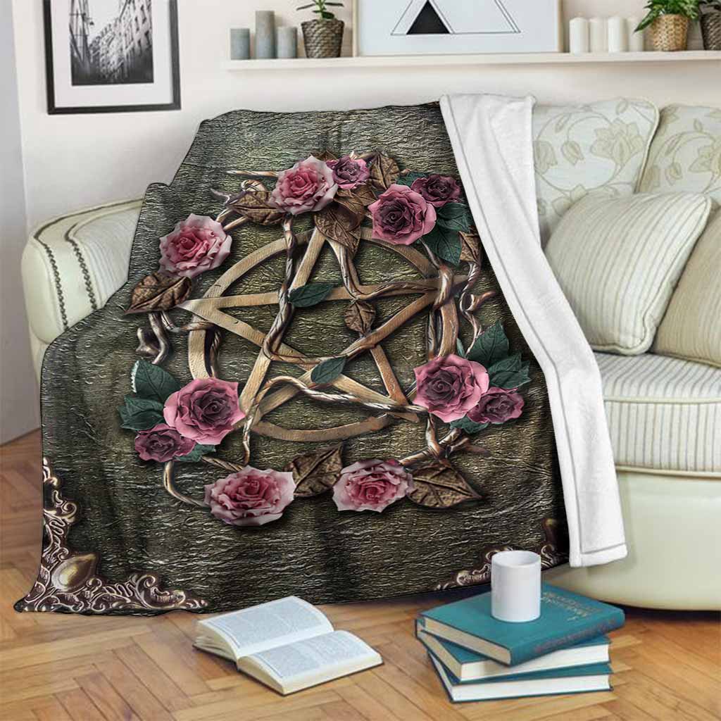 Witch Mystical Floral Flannel Blanket For Cozy Bedroom Sofa Decor