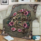Witch Mystical Floral Flannel Blanket For Cozy Bedroom Sofa Decor
