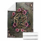Witch Mystical Floral Flannel Blanket For Cozy Bedroom Sofa Decor