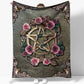 Witch Mystical Floral Flannel Blanket For Cozy Bedroom Sofa Decor