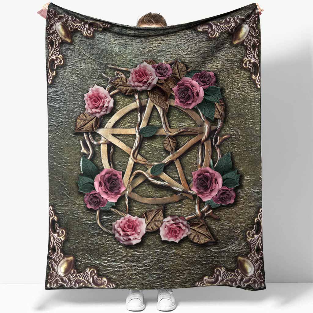 Witch Mystical Floral Flannel Blanket For Cozy Bedroom Sofa Decor