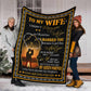 Family To My Wife My Queen Forever Flannel Blanket For Cozy Bedroom Sofa Decor