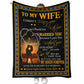 Family To My Wife My Queen Forever Flannel Blanket For Cozy Bedroom Sofa Decor