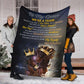 Black Woman We're A Team Afro Couple African American Personalized Flannel Blanket For Cozy Bedroom Sofa Decor