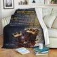 Black Woman We're A Team Afro Couple African American Personalized Flannel Blanket For Cozy Bedroom Sofa Decor