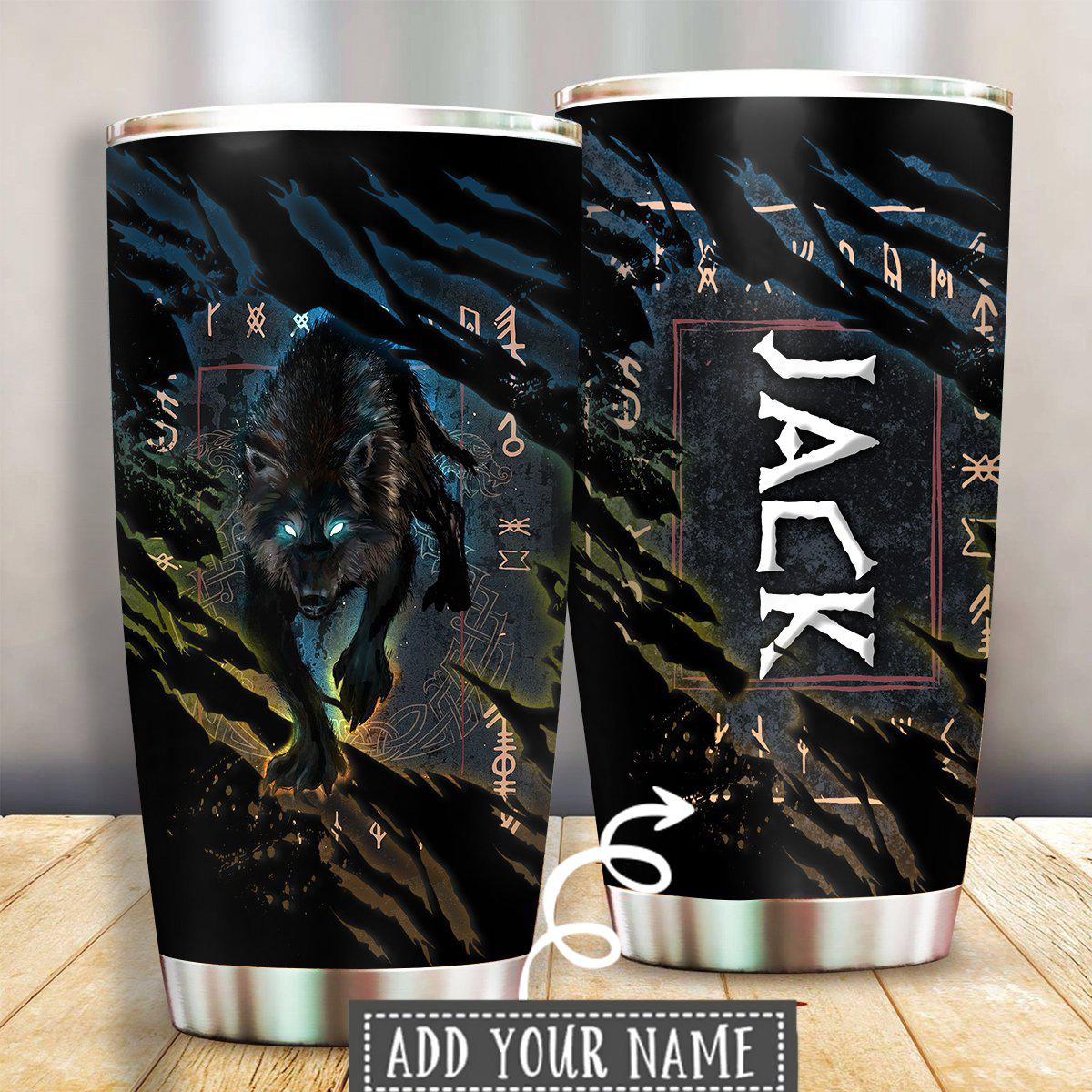Viking Wolf Sign 20 Oz Tumbler For Coffee Travel And Daily Drinks