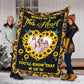 Sunflower Whenever You Touch This Heart Personalized Flannel Blanket For Cozy Bedroom Sofa Decor
