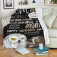 Owl Mom Hey Mom Personalized Flannel Blanket For Cozy Bedroom Sofa Decor