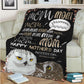 Owl Mom Hey Mom Personalized Flannel Blanket For Cozy Bedroom Sofa Decor