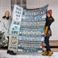 Family To My Boyfriend I Love You Flannel Blanket For Cozy Bedroom Sofa Decor