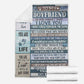 Family To My Boyfriend I Love You Flannel Blanket For Cozy Bedroom Sofa Decor
