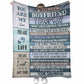 Family To My Boyfriend I Love You Flannel Blanket For Cozy Bedroom Sofa Decor