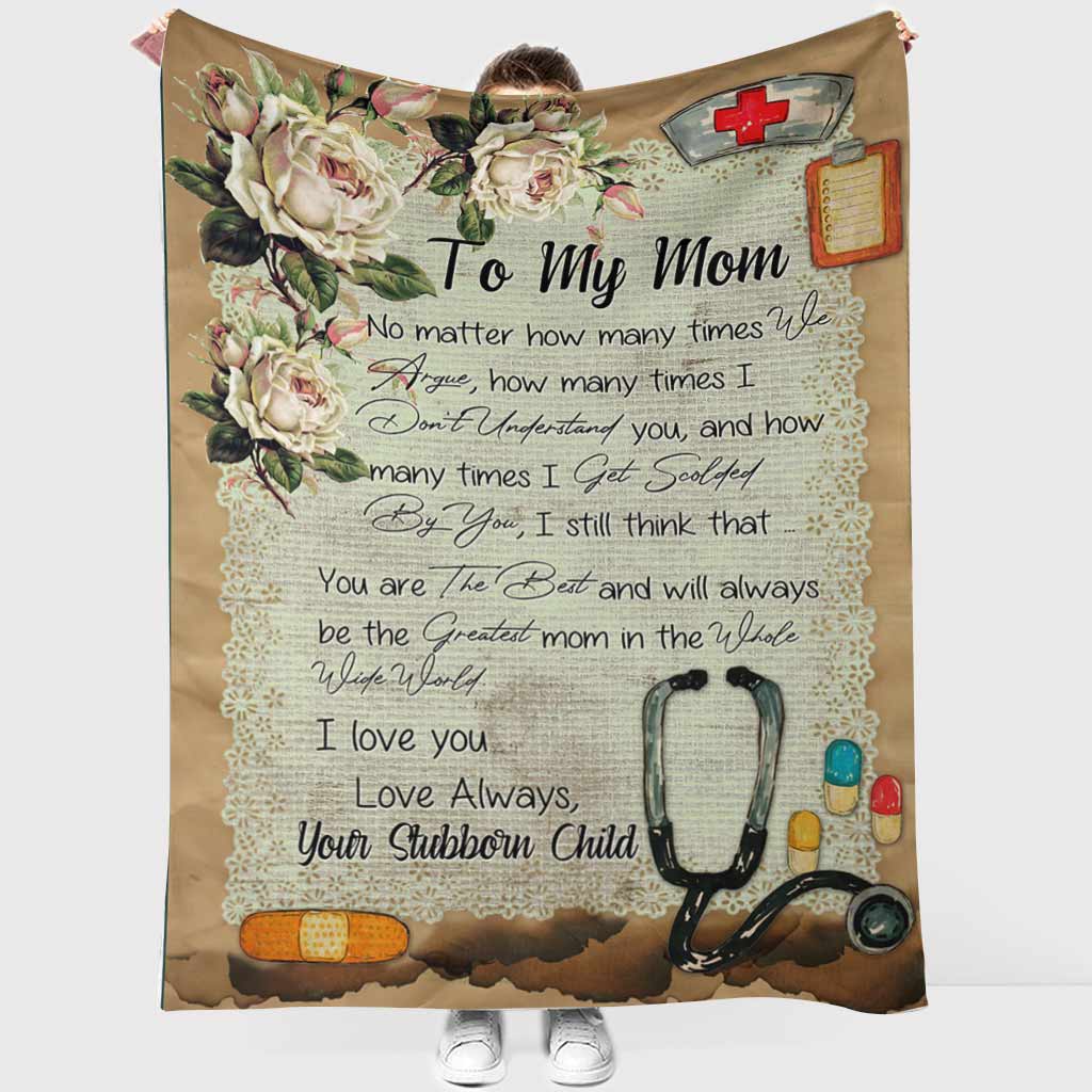 Nurse To My Mom Flannel Blanket For Cozy Bedroom Sofa Decor