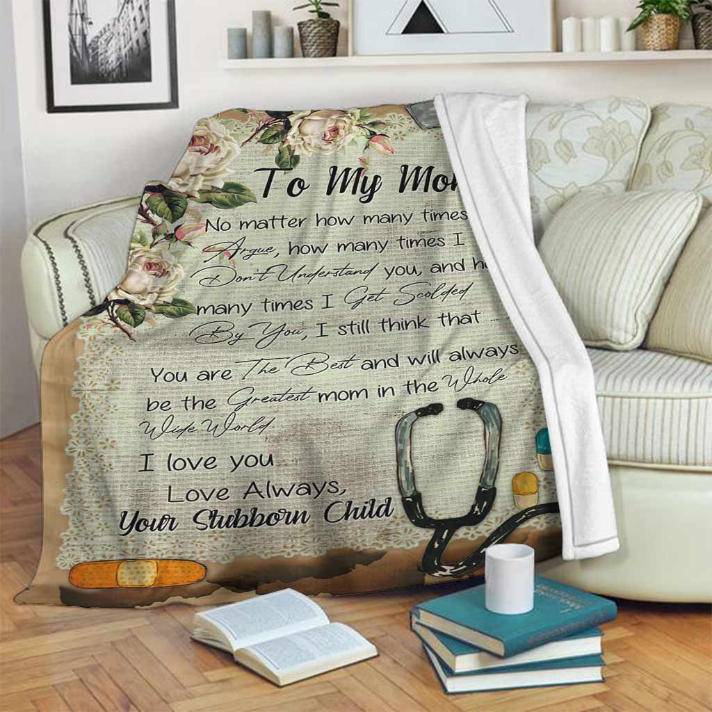 Nurse To My Mom Flannel Blanket For Cozy Bedroom Sofa Decor