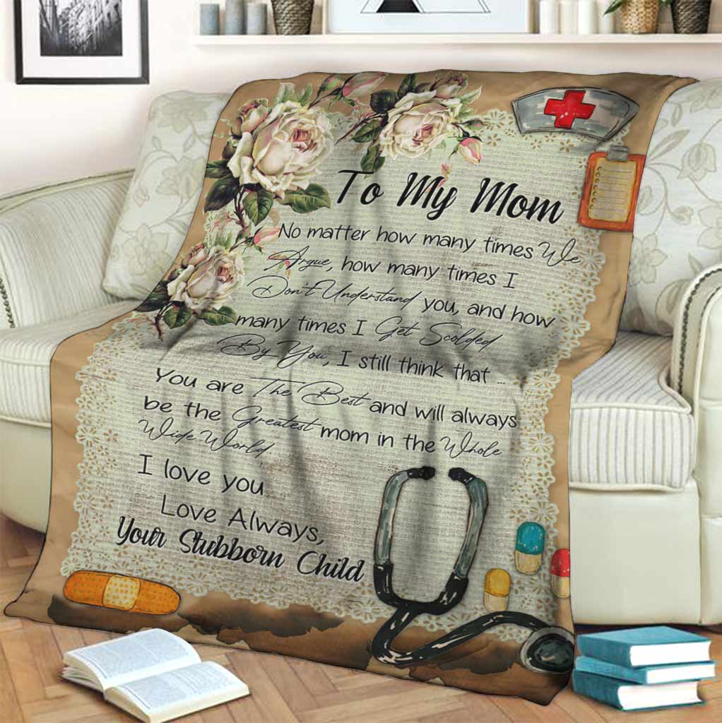 Nurse To My Mom Flannel Blanket For Cozy Bedroom Sofa Decor