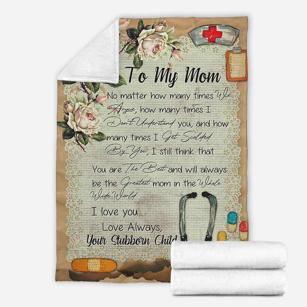 Nurse To My Mom Flannel Blanket For Cozy Bedroom Sofa Decor