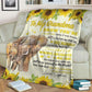 Elephant Sunflower I've Loved You My Whole Life Personalized Flannel Blanket For Cozy Bedroom Sofa Decor