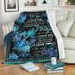 Turtle To My Wife Couple Flannel Blanket For Cozy Bedroom Sofa Decor