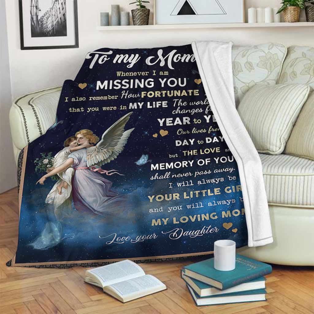 Angel To My Mom Mother Flannel Blanket For Cozy Bedroom Sofa Decor