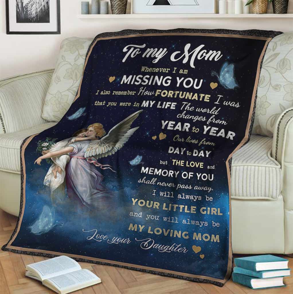 Angel To My Mom Mother Flannel Blanket For Cozy Bedroom Sofa Decor
