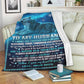 Wolf To My Husband Couple Blue Flannel Blanket For Cozy Bedroom Sofa Decor