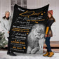 Lion To My Dad Flannel Blanket For Cozy Bedroom Sofa Decor