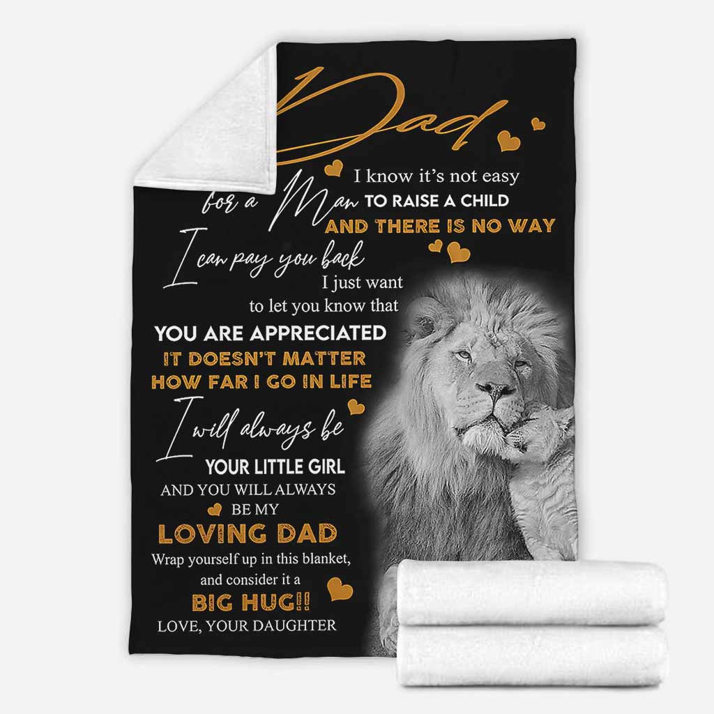 Lion To My Dad Flannel Blanket For Cozy Bedroom Sofa Decor