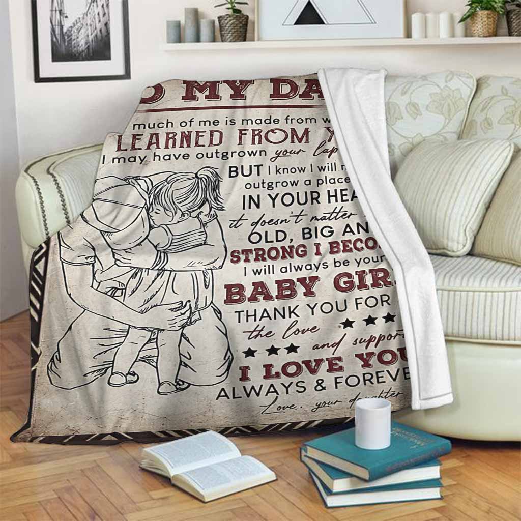 Family To My Dad Flannel Blanket For Cozy Bedroom Sofa Decor
