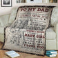 Family To My Dad Flannel Blanket For Cozy Bedroom Sofa Decor