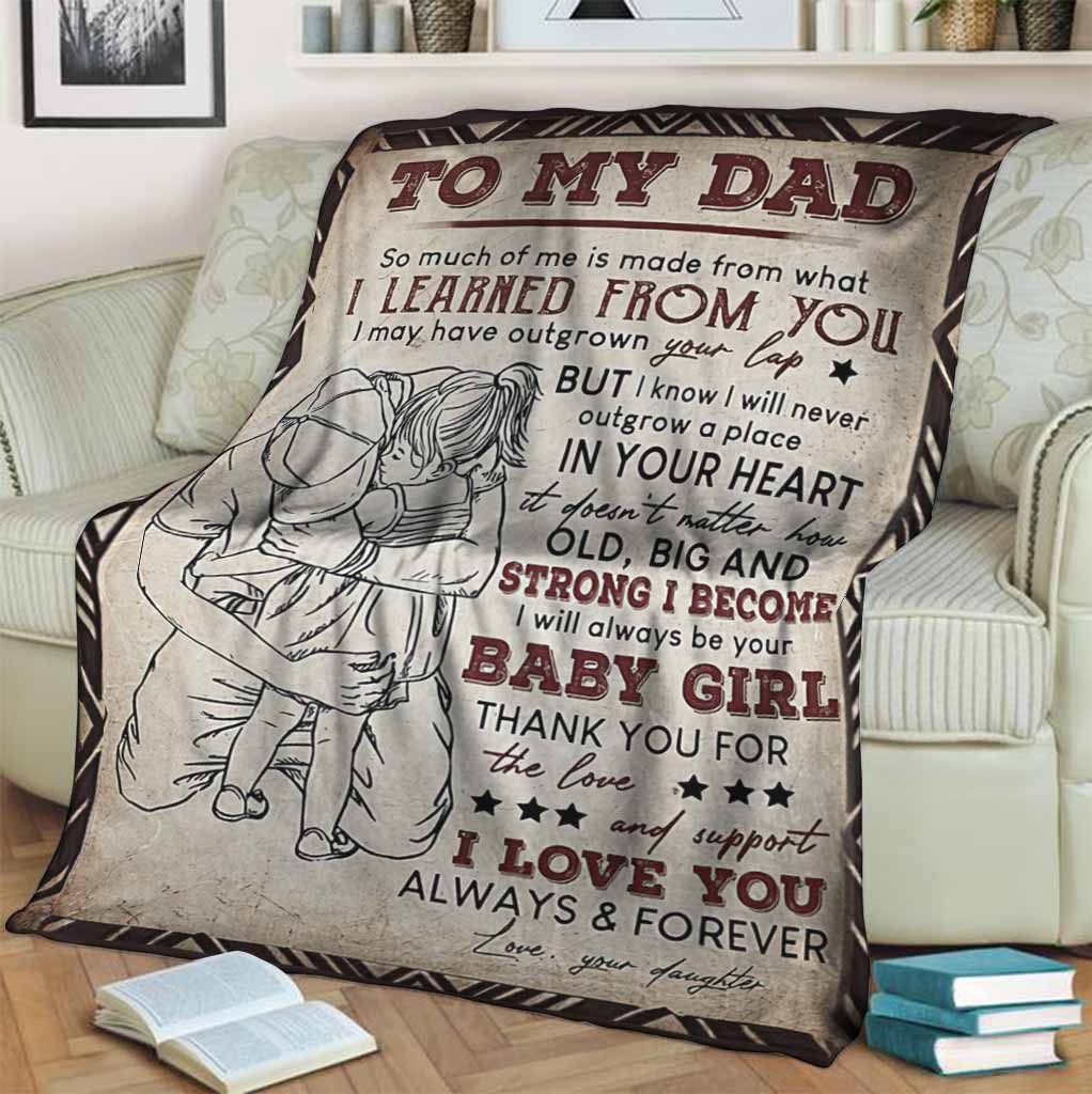 Family To My Dad Flannel Blanket For Cozy Bedroom Sofa Decor