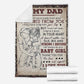 Family To My Dad Flannel Blanket For Cozy Bedroom Sofa Decor