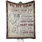 Family To My Dad Flannel Blanket For Cozy Bedroom Sofa Decor