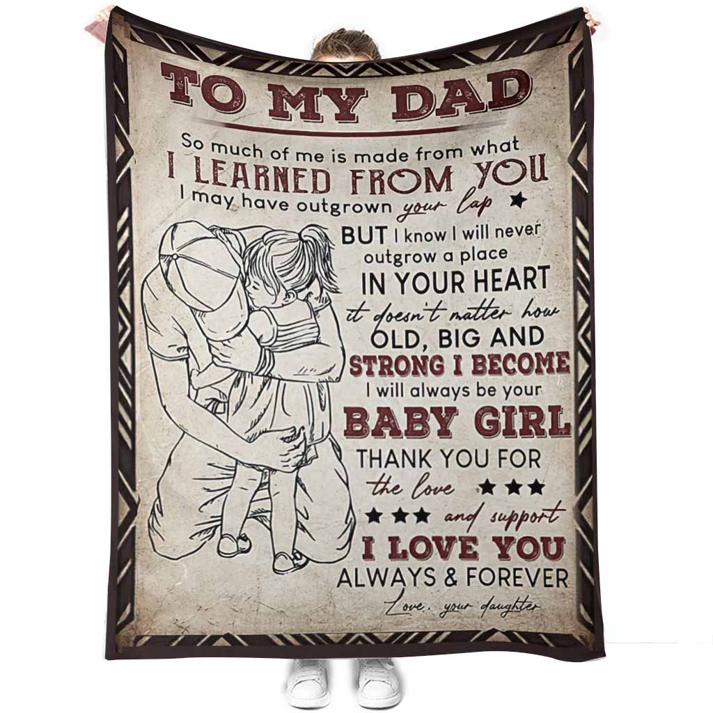 Family To My Dad Flannel Blanket For Cozy Bedroom Sofa Decor