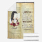 Book Just A Girl Who Loves Books Personalized Flannel Blanket For Cozy Bedroom Sofa Decor