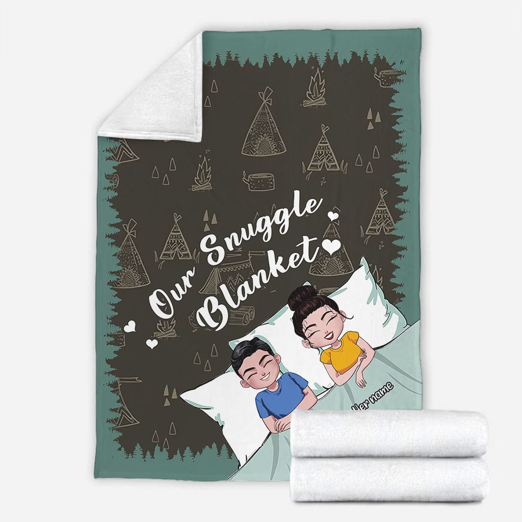 Camping Play All Night Personalized Flannel Blanket For Cozy Bedroom Sofa Decor