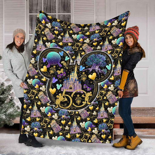 Retro Celebration Cartoon Flannel Blanket For Cozy Bedroom Sofa Decor