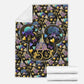 Retro Celebration Cartoon Flannel Blanket For Cozy Bedroom Sofa Decor