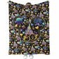 Retro Celebration Cartoon Flannel Blanket For Cozy Bedroom Sofa Decor