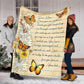 Butterfly Love Dear Mom Mothers Day Vintage Flannel Blanket For Cozy Bedroom Sofa Decor