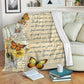 Butterfly Love Dear Mom Mothers Day Vintage Flannel Blanket For Cozy Bedroom Sofa Decor