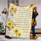 Sunflower Family Love Dear Mom Mothers Day Flannel Blanket For Cozy Bedroom Sofa Decor