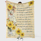 Sunflower Family Love Dear Mom Mothers Day Flannel Blanket For Cozy Bedroom Sofa Decor