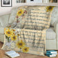 Sunflower Family Love Dear Mom Mothers Day Flannel Blanket For Cozy Bedroom Sofa Decor