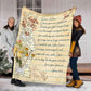 Family Dear Mom Mothers Day Scrapbooking Flannel Blanket For Cozy Bedroom Sofa Decor
