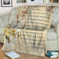 Family Dear Mom Mothers Day Scrapbooking Flannel Blanket For Cozy Bedroom Sofa Decor