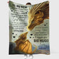 Dragon To My Mom Personalized Flannel Blanket For Cozy Bedroom Sofa Decor